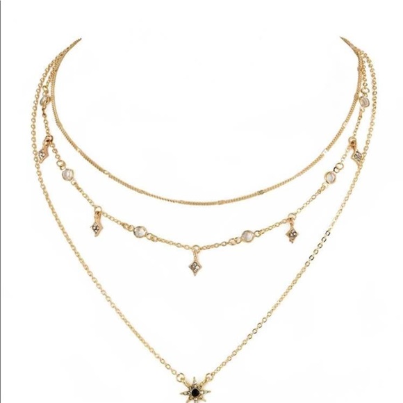 Restocked 🦋Star Charm Layered Chain Necklace - Picture 2 of 3